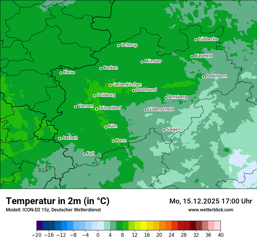 Modellkarten Temperatur