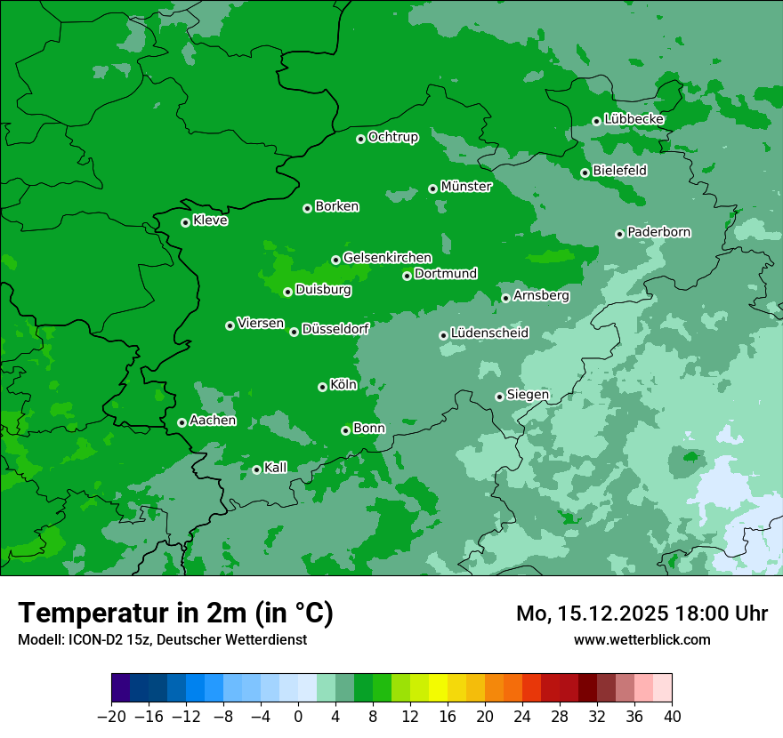 Modellkarten Temperatur