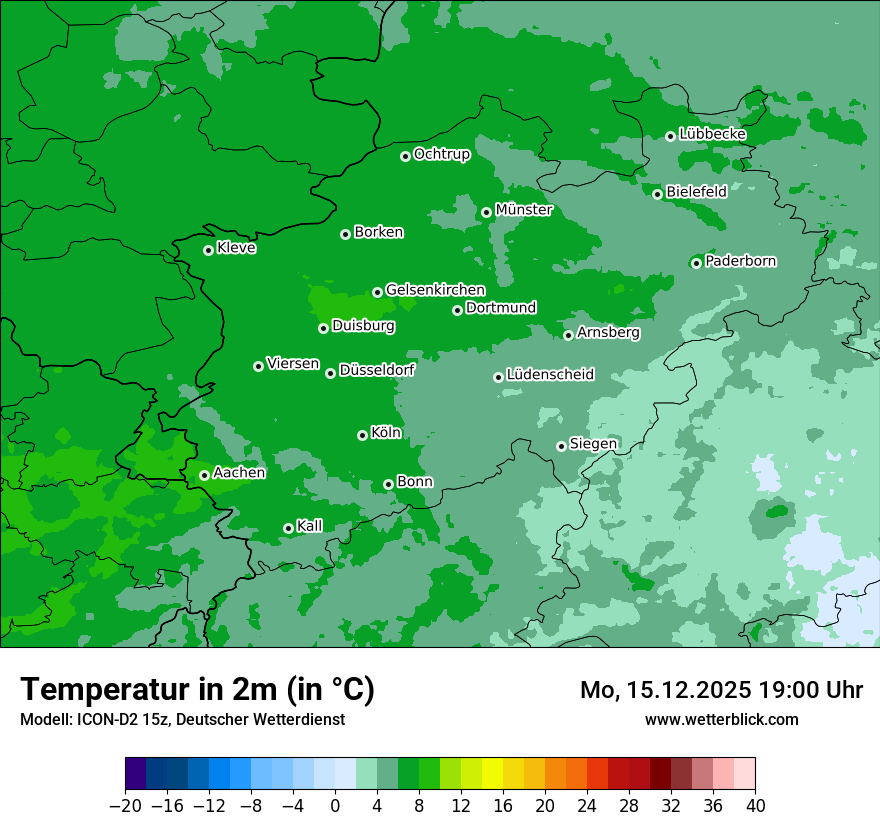 Modellkarten Temperatur