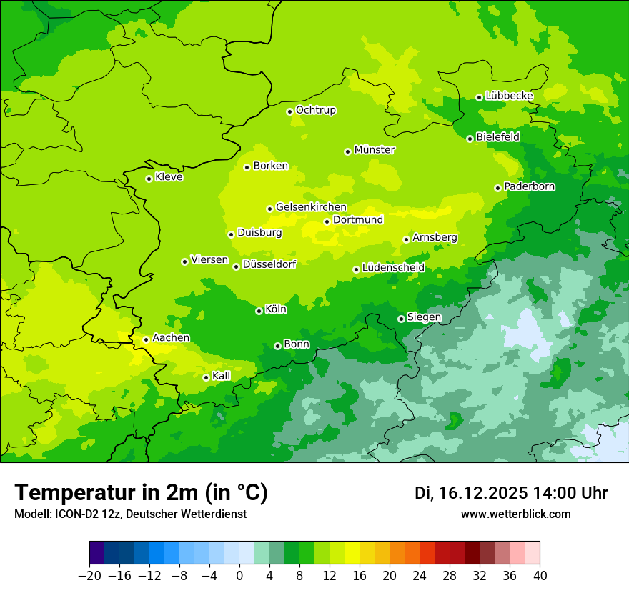 Modellkarten Temperatur