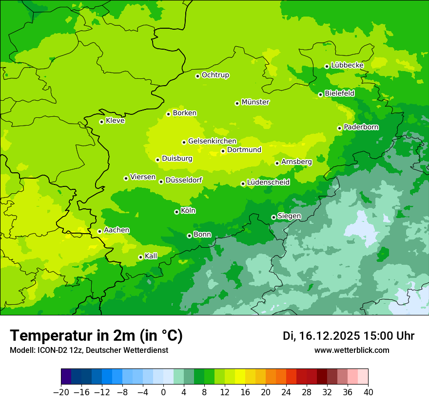 Modellkarten Temperatur
