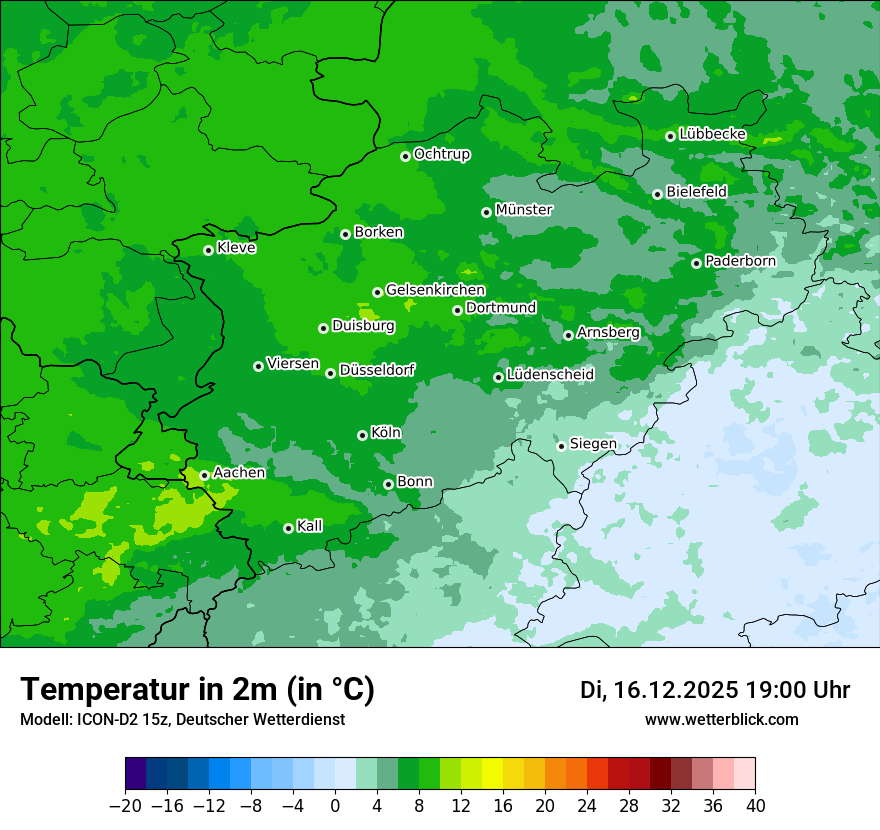 Modellkarten Temperatur