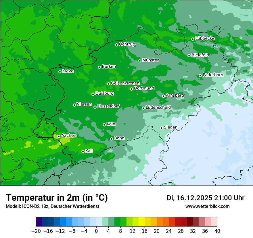 Modellkarten Temperatur