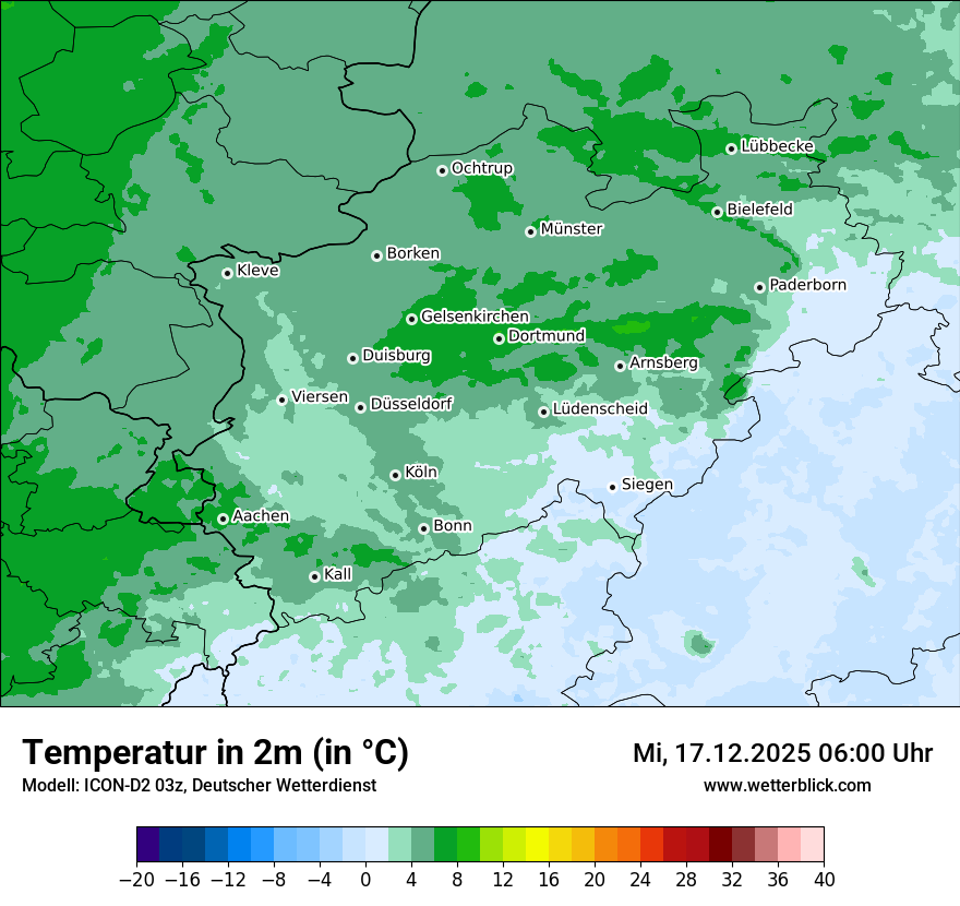 Modellkarten Temperatur