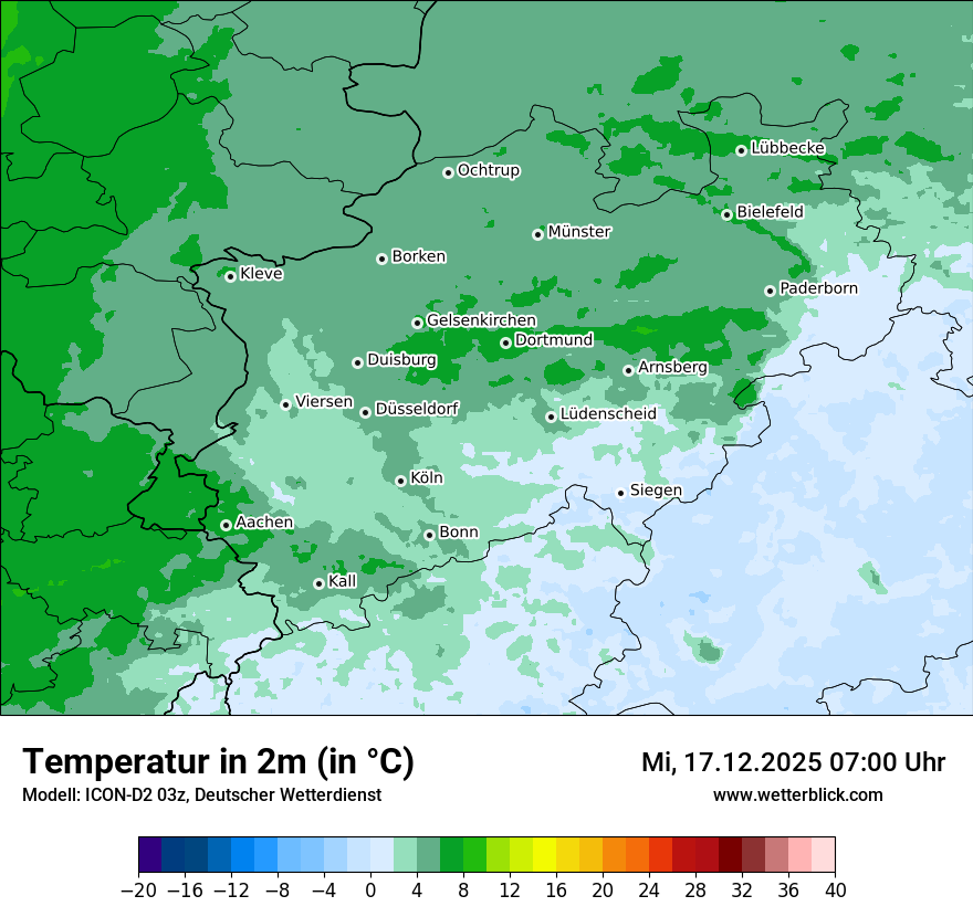 Modellkarten Temperatur