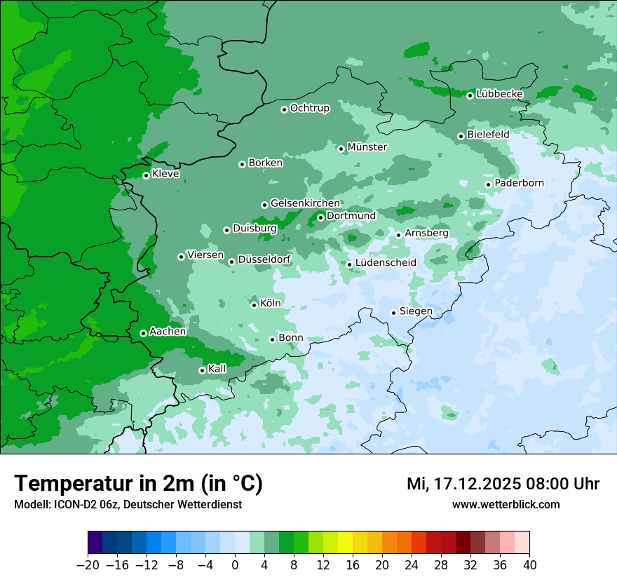 Modellkarten Temperatur