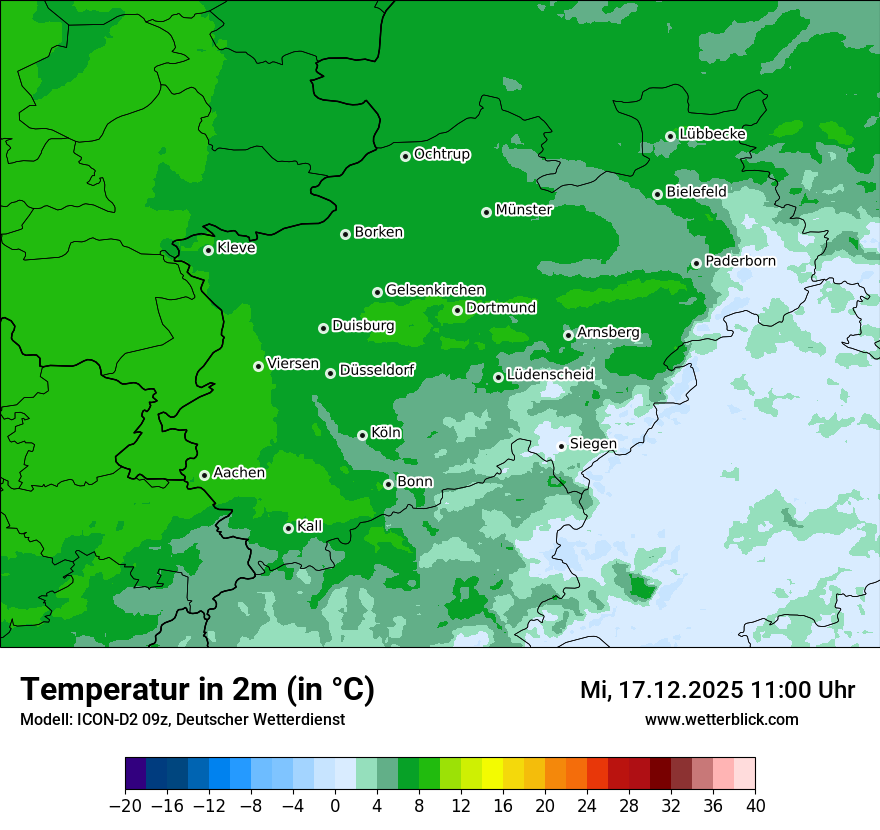 Modellkarten Temperatur