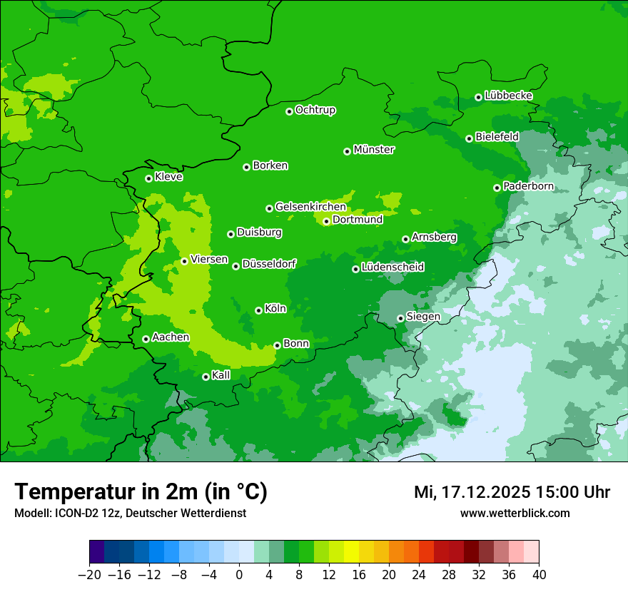 Modellkarten Temperatur