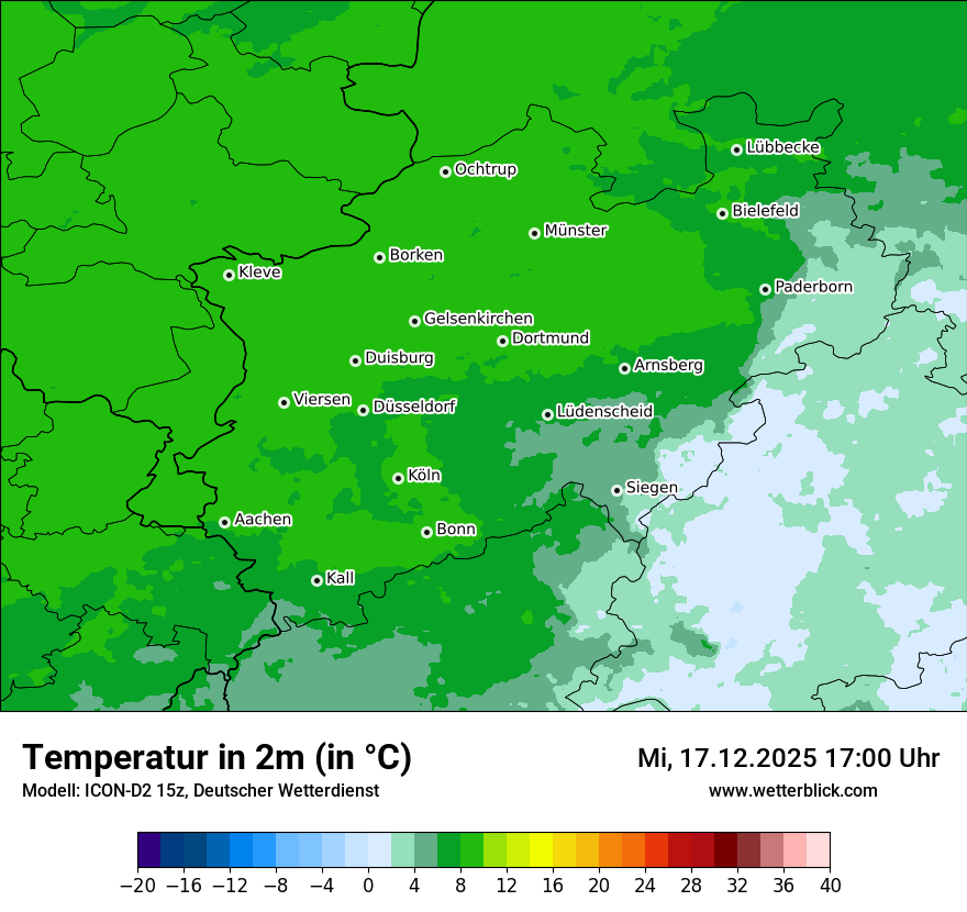 Modellkarten Temperatur