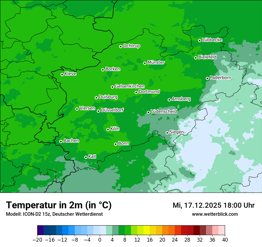 Modellkarten Temperatur