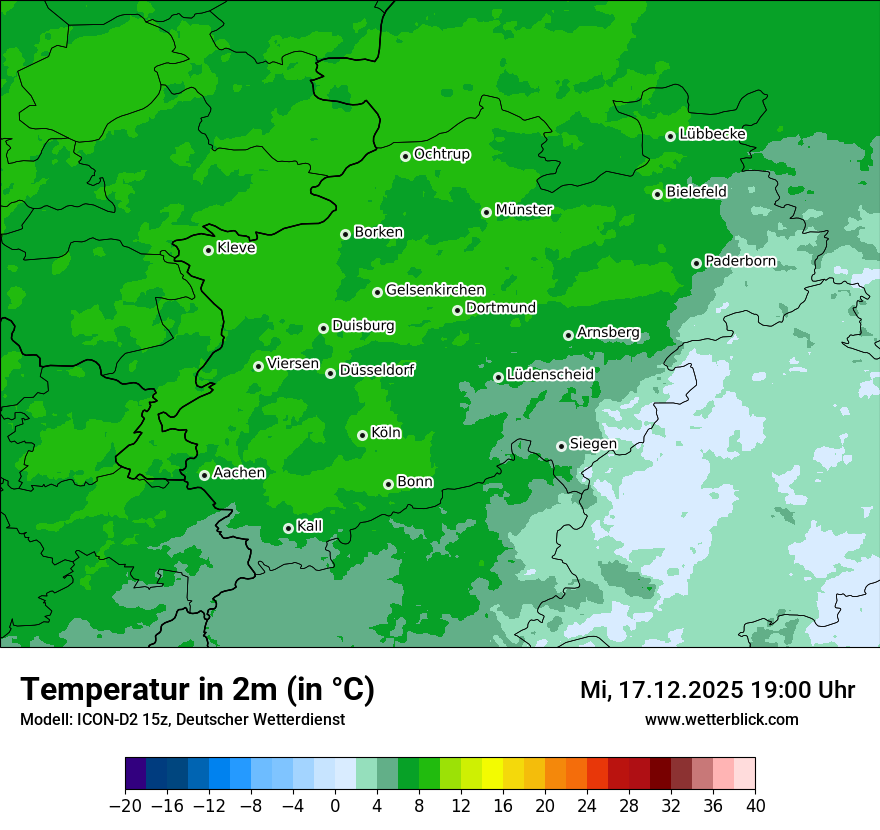 Modellkarten Temperatur