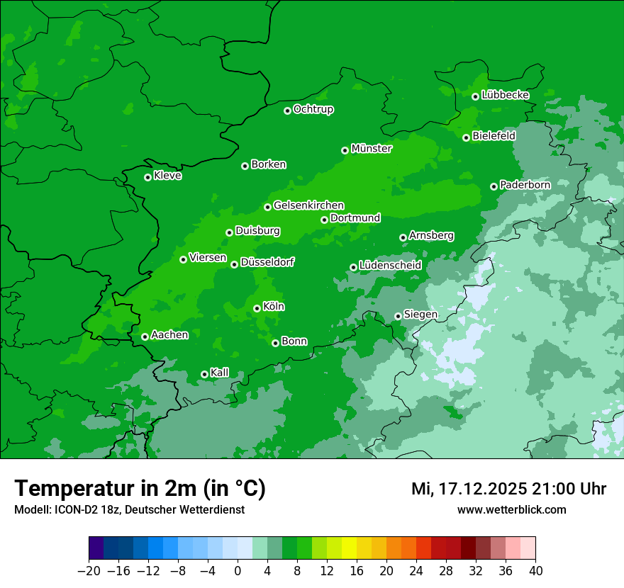 Modellkarten Temperatur