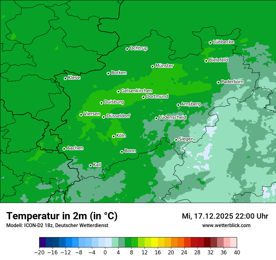 Modellkarten Temperatur