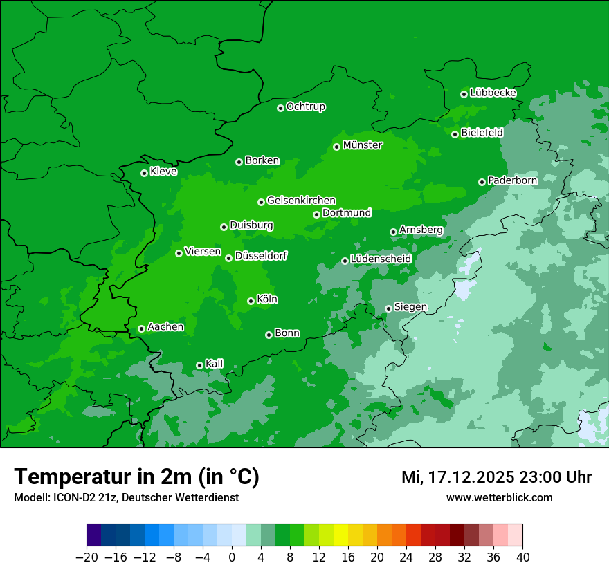 Modellkarten Temperatur