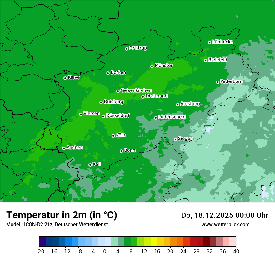 Modellkarten Temperatur
