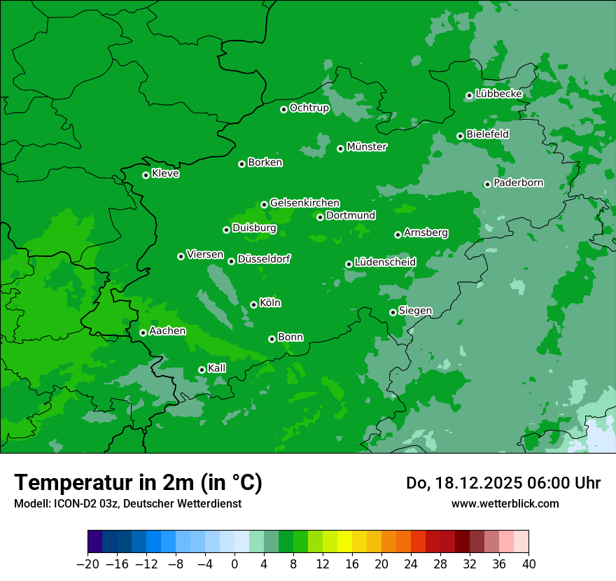 Modellkarten Temperatur