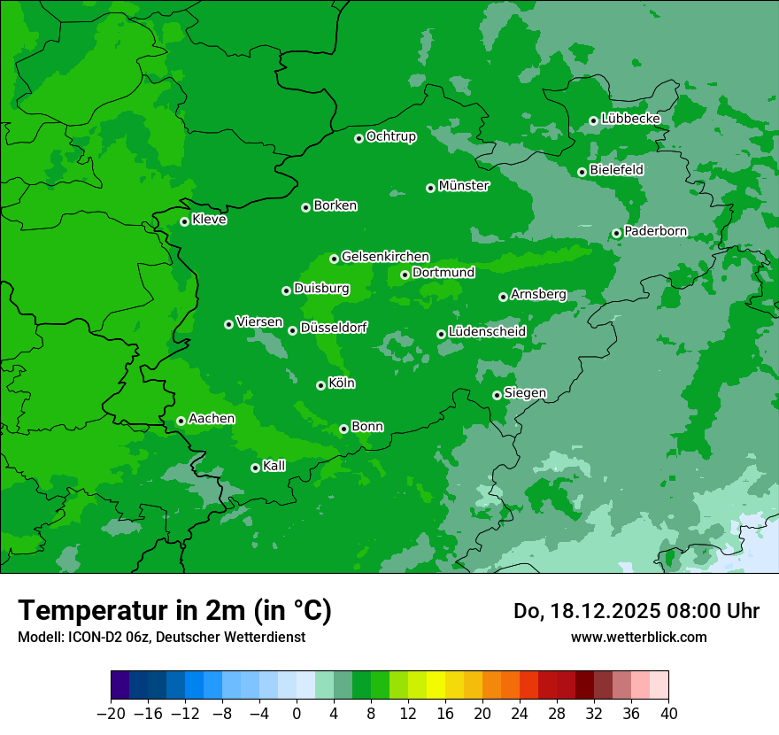 Modellkarten Temperatur