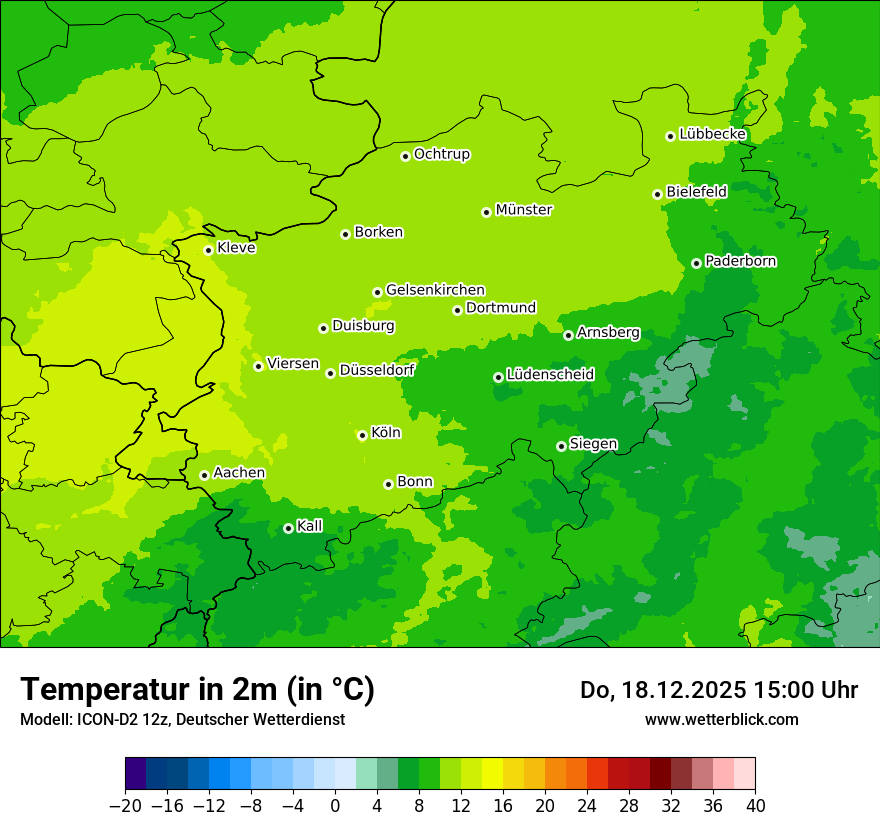 Modellkarten Temperatur