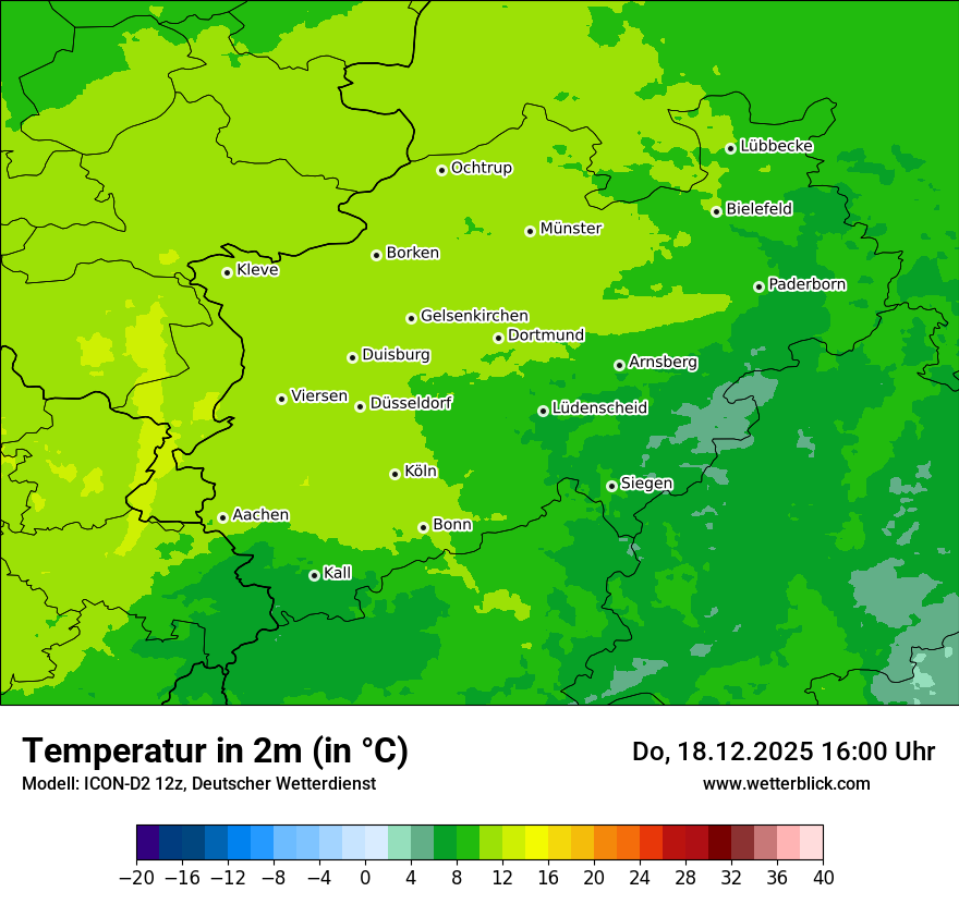 Modellkarten Temperatur
