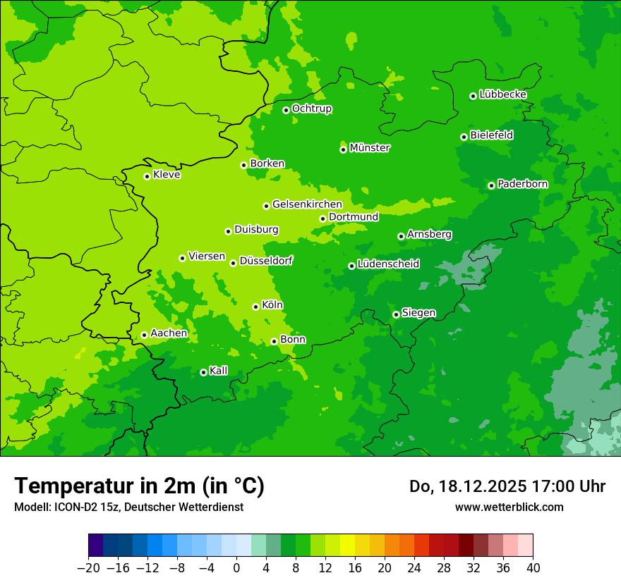 Modellkarten Temperatur