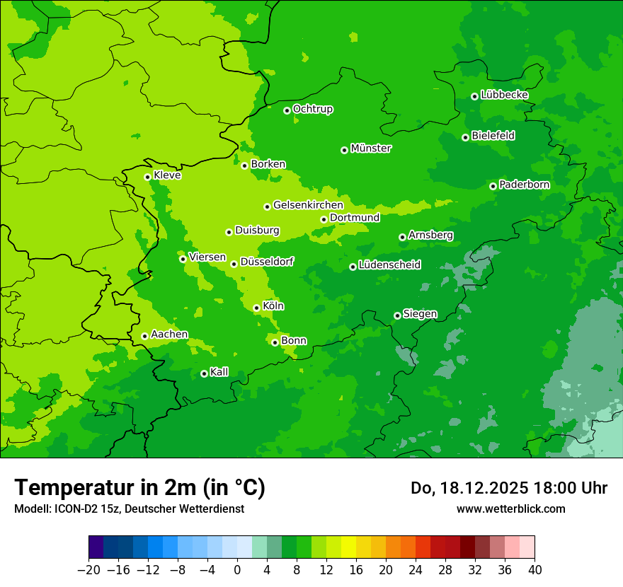 Modellkarten Temperatur