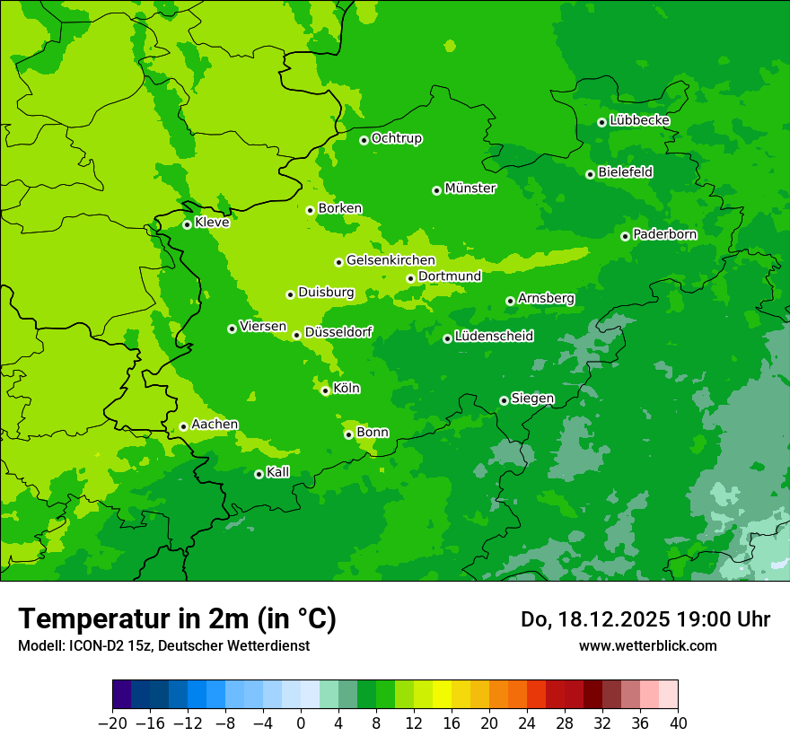 Modellkarten Temperatur