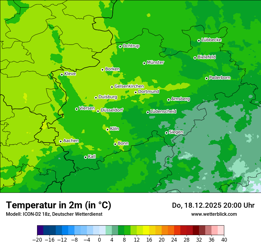 Modellkarten Temperatur