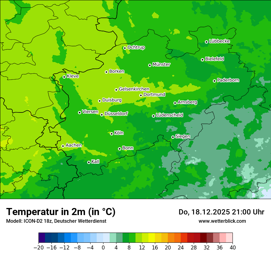 Modellkarten Temperatur