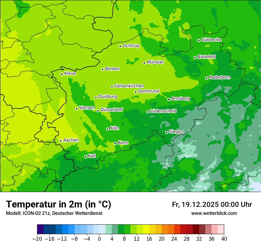 Modellkarten Temperatur