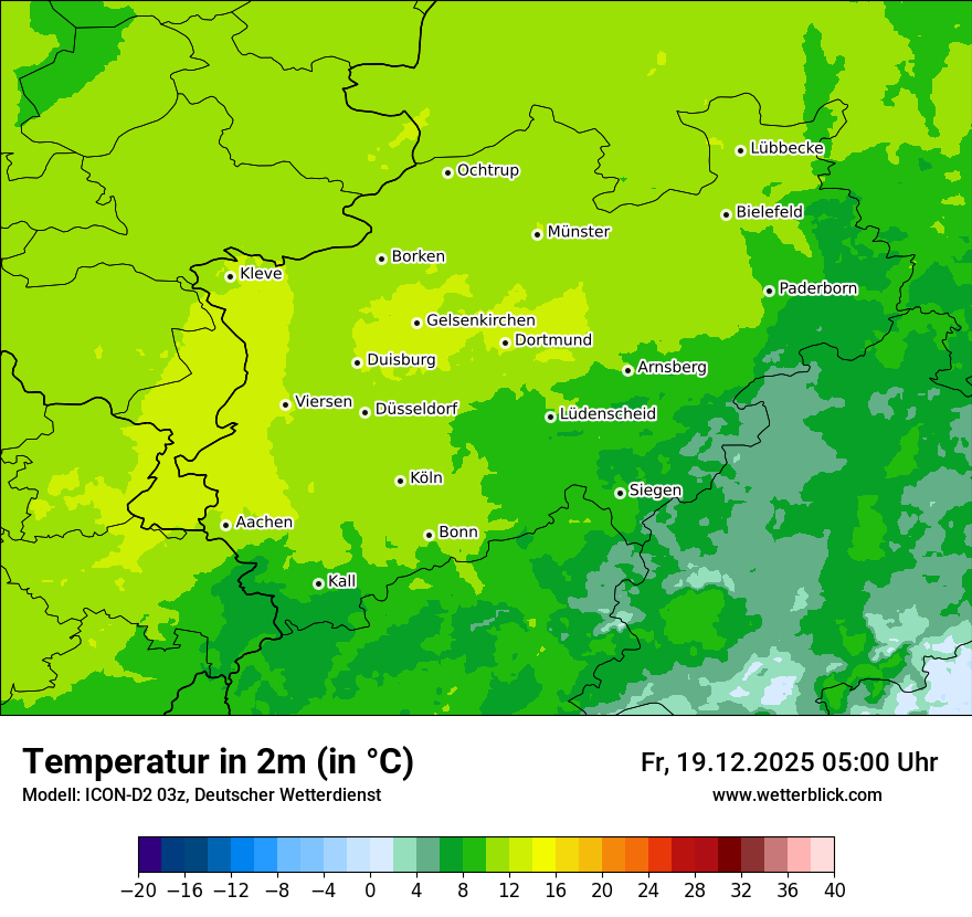 Modellkarten Temperatur
