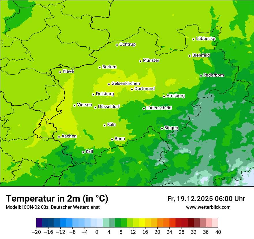 Modellkarten Temperatur