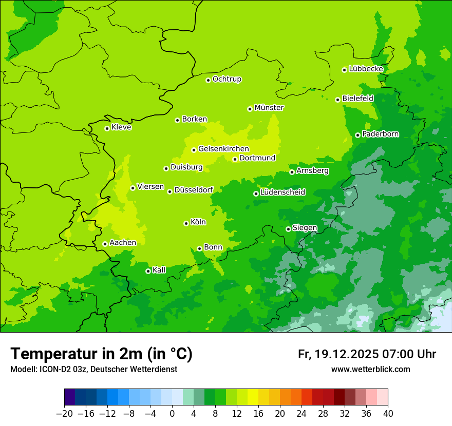 Modellkarten Temperatur