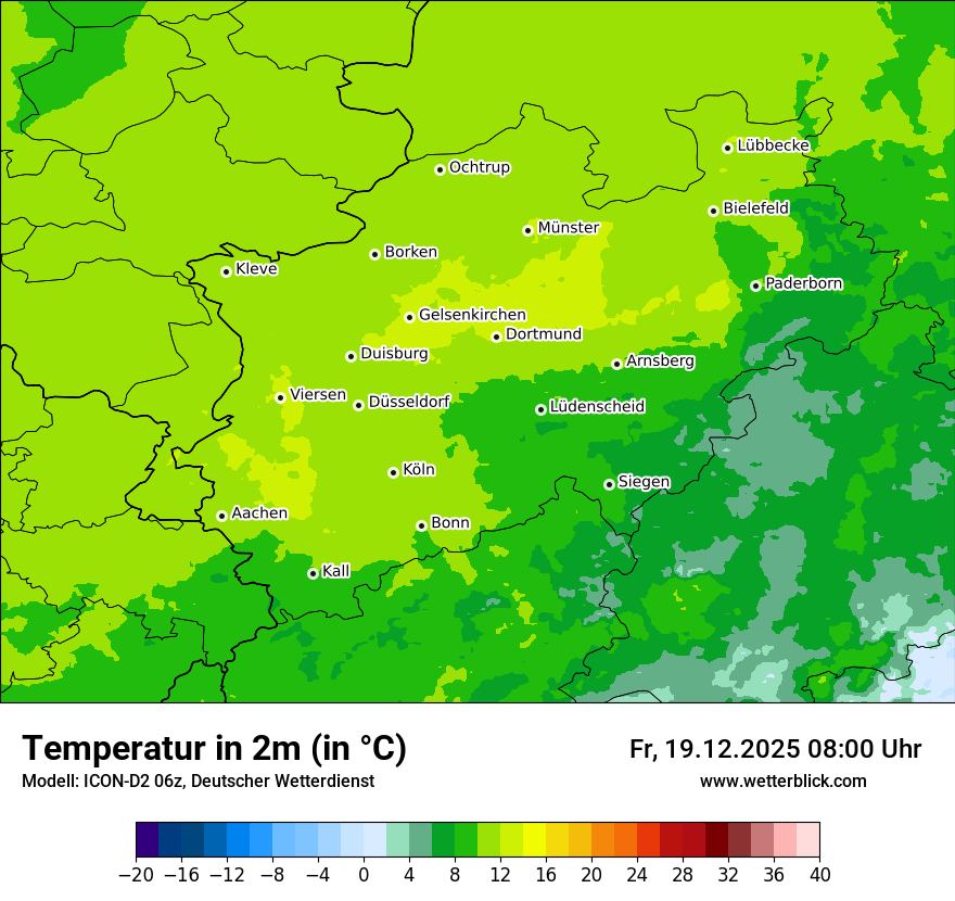 Modellkarten Temperatur