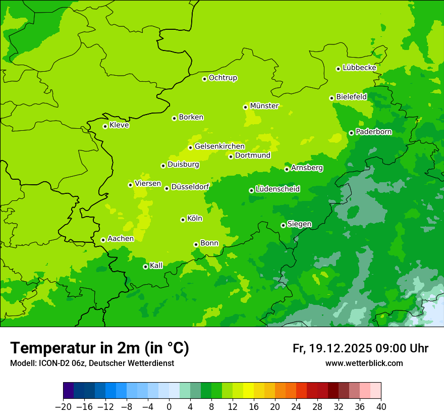 Modellkarten Temperatur