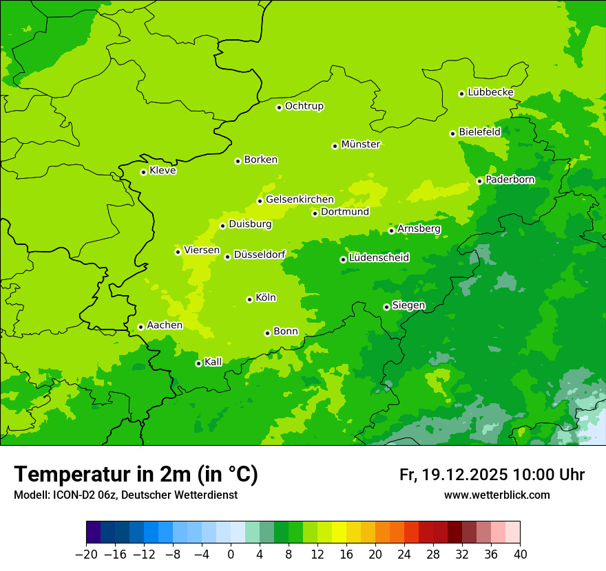 Modellkarten Temperatur