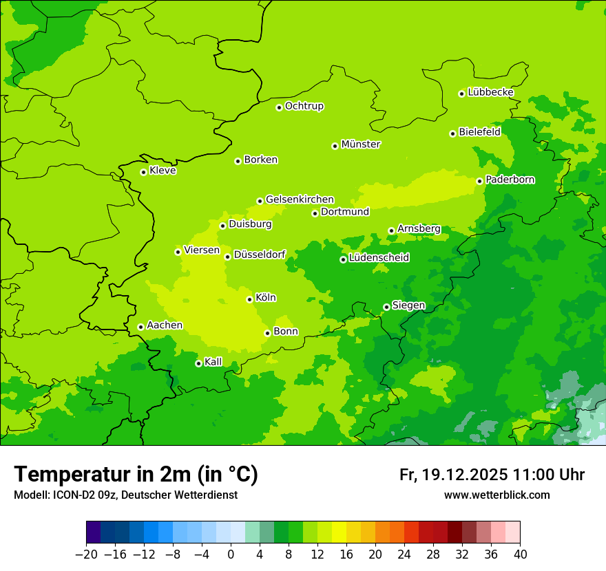 Modellkarten Temperatur