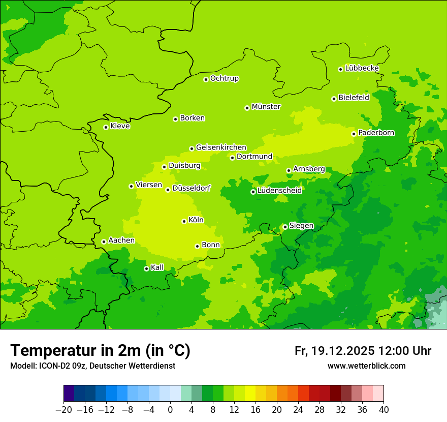 Modellkarten Temperatur