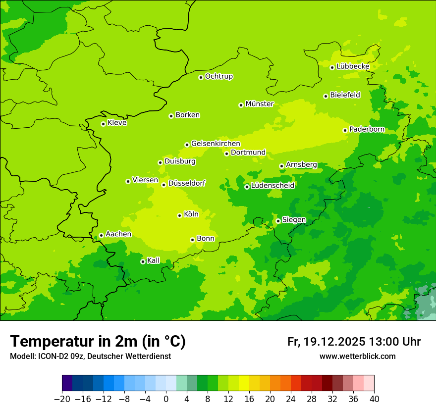 Modellkarten Temperatur