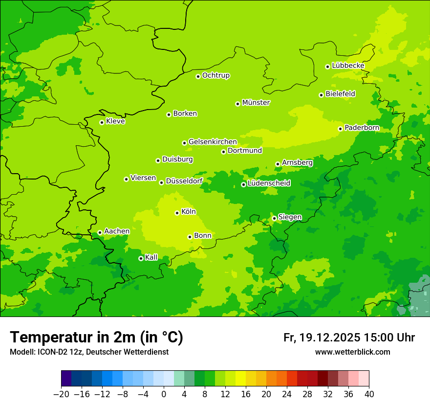 Modellkarten Temperatur