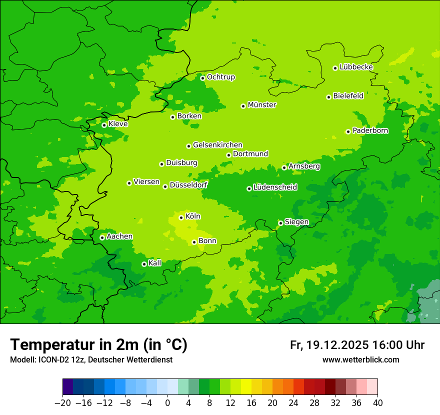 Modellkarten Temperatur
