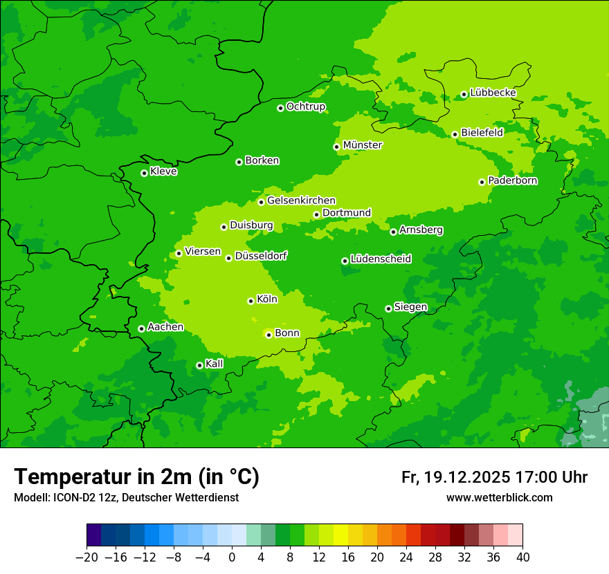 Modellkarten Temperatur