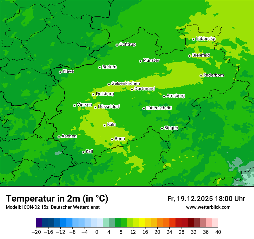 Modellkarten Temperatur