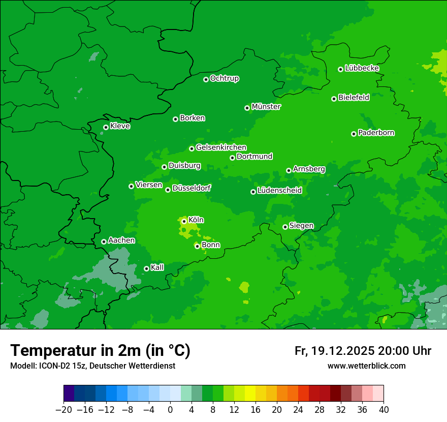 Modellkarten Temperatur