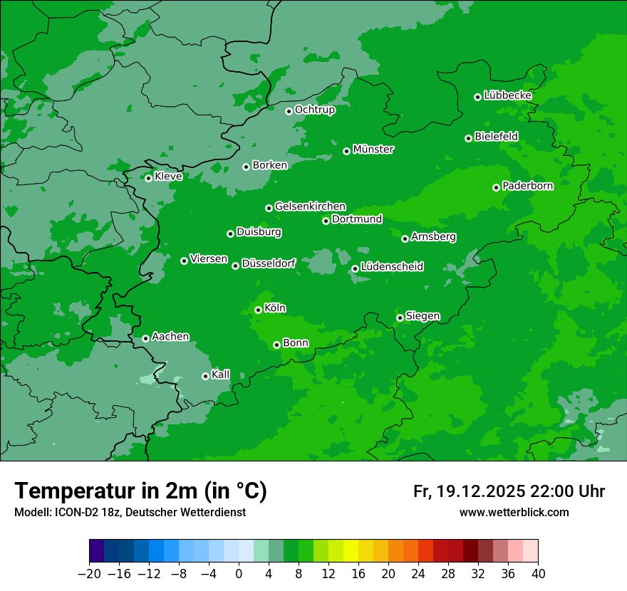 Modellkarten Temperatur