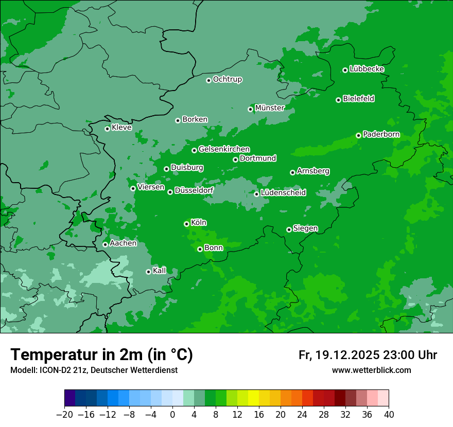 Modellkarten Temperatur