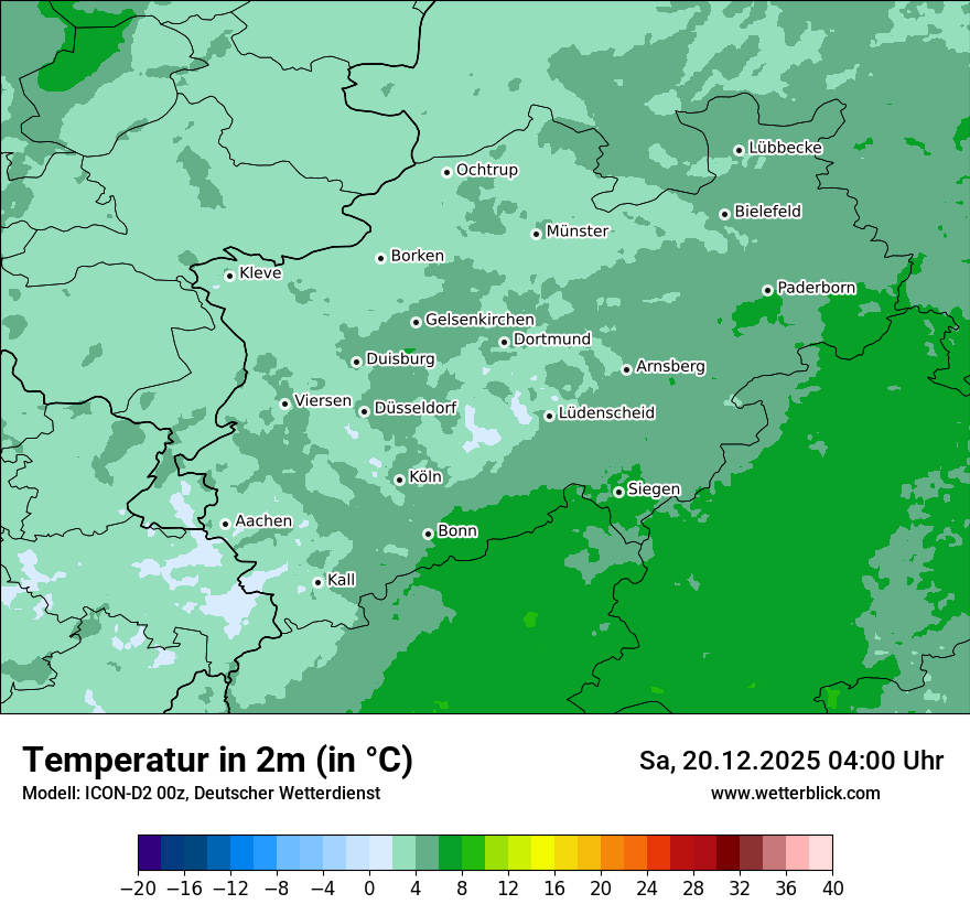 Modellkarten Temperatur