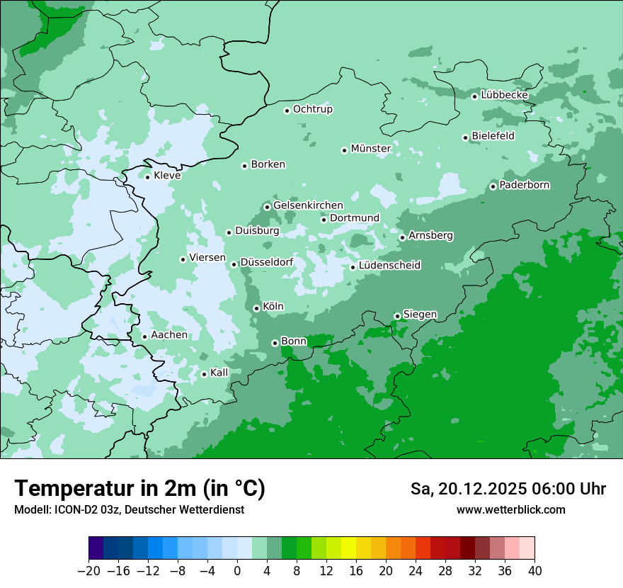 Modellkarten Temperatur