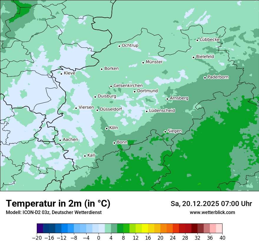 Modellkarten Temperatur