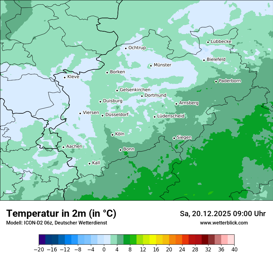 Modellkarten Temperatur