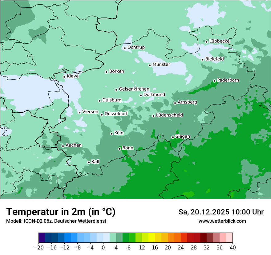 Modellkarten Temperatur